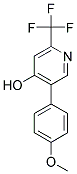 4-HYDROXY-5-[4-(METHOXY)PHENYL]-2-(TRIFLUOROMETHYL)PYRIDINE Struktur