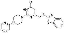 6-[(1,3-BENZOTHIAZOL-2-YLSULFANYL)METHYL]-2-(4-PHENYL-1-PIPERAZINYL)-4(3H)-PYRIMIDINONE Struktur