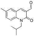 1-ISOBUTYL-6-METHYL-2-OXO-1,2-DIHYDRO-QUINOLINE-3-CARBALDEHYDE Struktur