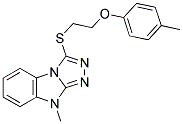 9-METHYL-3-([2-(4-METHYLPHENOXY)ETHYL]THIO)-9H-[1,2,4]TRIAZOLO[4,3-A]BENZIMIDAZOLE Struktur