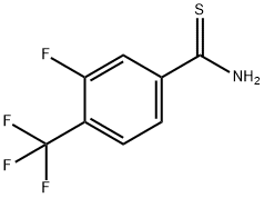 3-FLUORO-4-(TRIFLUOROMETHYL)BENZENECARBOTHIOAMIDE Struktur