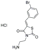 (5Z)-3-(2-AMINOETHYL)-5-(3-BROMOBENZYLIDENE)-1,3-THIAZOLIDINE-2,4-DIONE HYDROCHLORIDE Struktur