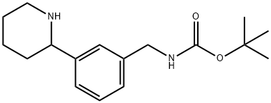 (3-PIPERIDIN-2-YL-BENZYL)-CARBAMIC ACID TERT-BUTYL ESTER Struktur