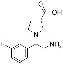 1-[2-AMINO-1-(3-FLUORO-PHENYL)-ETHYL]-PYRROLIDINE-3-CARBOXYLIC ACID Struktur