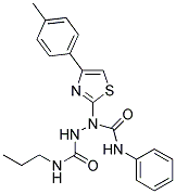 N~1~-PHENYL-1-[4-(4-METHYLPHENYL)-1,3-THIAZOL-2-YL]-N~2~-PROPYL-1,2-HYDRAZINEDICARBOXAMIDE Struktur