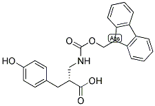 (R)-2-[(9H-FLUOREN-9-YLMETHOXYCARBONYLAMINO)-METHYL]-3-(4-HYDROXY-PHENYL)-PROPIONIC ACID Struktur