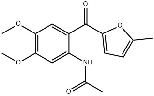 N-[4,5-DIMETHOXY-2-(5-METHYL-FURAN-2-CARBONYL)-PHENYL]-ACETAMIDE Struktur