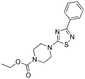 1-PIPERAZINECARBOXYLIC ACID, 4-(3-PHENYL-1,2,4-THIADIAZOL-5-YL)-, ETHYL ESTER Struktur