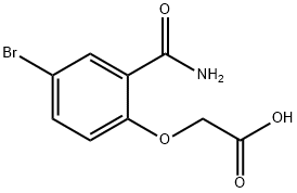 (4-BROMO-2-CARBAMOYL-PHENOXY)ACETIC ACID Struktur