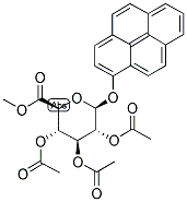 1-PYRENYL-2,3,4-TRI-O-ACETYL-BETA-D-GLUCURONIC ACID, METHYL ESTER Struktur