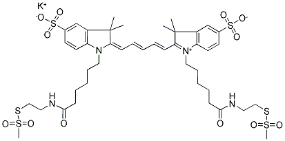 CYANINE 5 BISFUNCTIONAL MTSEA DYE, POTASSIUM SALT Struktur