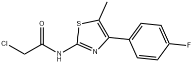 2-CHLORO-N-[4-(4-FLUORO-PHENYL)-5-METHYL-THIAZOL-2-YL]-ACETAMIDE Struktur