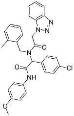 2-(2-(1H-BENZO[D][1,2,3]TRIAZOL-1-YL)-N-(2-METHYLBENZYL)ACETAMIDO)-2-(4-CHLOROPHENYL)-N-(4-METHOXYPHENYL)ACETAMIDE Struktur