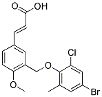 (2E)-3-(3-[(4-BROMO-2-CHLORO-6-METHYLPHENOXY)METHYL]-4-METHOXYPHENYL)-2-PROPENOIC ACID Struktur