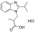 3-(2-ISOPROPYL-BENZOIMIDAZOL-1-YL)-2-METHYL-PROPIONIC ACID HYDROCHLORIDE Struktur