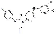 2-{(2Z)-3-ALLYL-2-[(4-FLUOROPHENYL)IMINO]-4-OXO-1,3-THIAZOLIDIN-5-YL}-N-(3,4-DICHLOROPHENYL)ACETAMIDE Struktur