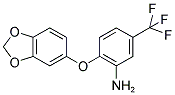 [2-(1,3-BENZODIOXOL-5-YLOXY)-5-(TRIFLUOROMETHYL)PHENYL]AMINE Struktur