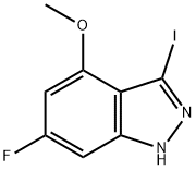 6-FLUORO-3-IODO-4-METHOXYINDAZOLE Struktur