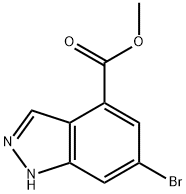 6-BROMO-4-INDAZOLECARBOXYLIC ACID METHYL ESTER Structure