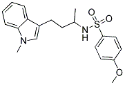 4-METHOXY-N-[1-METHYL-3-(1-METHYL-1H-INDOL-3-YL)PROPYL]BENZENESULFONAMIDE Struktur