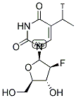 2'-FLUORO-2'-ARABINOFURANOSYL-5-ETHYLURACIL, [3H]- Struktur