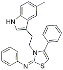 (E)-N-(3-(2-(5-METHYL-1H-INDOL-3-YL)ETHYL)-4-PHENYLTHIAZOL-2(3H)-YLIDENE)BENZENAMINE Struktur