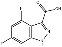 4-FLUORO-6-IODO-4-INDAZOLECARBOXYLIC ACID Struktur