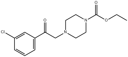 ETHYL 4-[2-(3-CHLOROPHENYL)-2-OXOETHYL]TETRAHYDRO-1(2H)-PYRAZINECARBOXYLATE Struktur