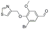 3-BROMO-5-METHOXY-4-(1,3-THIAZOL-4-YLMETHOXY)BENZALDEHYDE Struktur