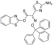 BENZOTHIAZOL-2-YL)-(Z)-2-TRITYLOXYIMINO-2-(2-AMINOTHIAZOLE-4-YL-)-THIOACETATE Struktur