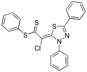 PHENYL (2E)-CHLORO(3,5-DIPHENYL-1,3,4-THIADIAZOL-2(3H)-YLIDENE)ETHANE(DITHIOATE) Struktur