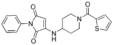 1-PHENYL-3-{[1-(THIEN-2-YLCARBONYL)PIPERIDIN-4-YL]AMINO}-1H-PYRROLE-2,5-DIONE Struktur