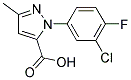 1-(3-CHLORO-4-FLUOROPHENYL)-3-METHYL-1H-PYRAZOLE-5-CARBOXYLIC ACID Struktur