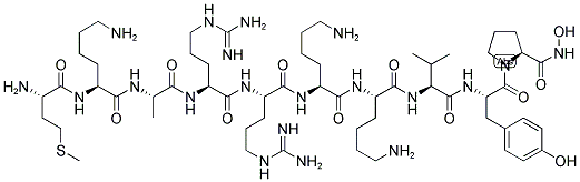 H-MET-LYS-ALA-ARG-ARG-LYS-LYS-VAL-TYR-PRO-NHOH Struktur