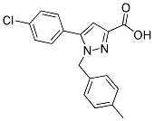 1-(4-METHYLBENZYL)-5-(4-CHLOROPHENYL)-1H-PYRAZOLE-3-CARBOXYLIC ACID Struktur