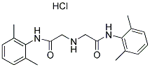 N-(2,6-DIMETHYLPHENYL)-2-([2-[(2,6-DIMETHYLPHENYL)AMINO]-2-OXOETHYL]AMINO)ACETAMIDE HYDROCHLORIDE Struktur