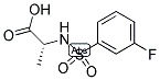 (2R)-2-([(3-FLUOROPHENYL)SULFONYL]AMINO)PROPANOIC ACID Struktur