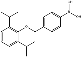 4-[(2',6'-DIISOPROPYLPHENOXY)METHYL]PHENYLBORONIC ACID Struktur