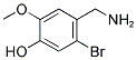 2-BROMO-4-HYDROXY-5-METHOXYBENZYLAMINE Struktur