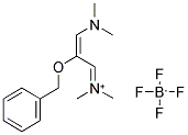 N-[3-(DIMETHYLAMINO)-2-(PHENYLMETHOXY)-2-PROPENYLIDENE]-N-METHYL-METHANAMINIUM TETRAFLUOROBORATE Struktur