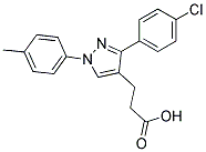 3-(3-(4-CHLOROPHENYL)-1-P-TOLYL-1H-PYRAZOL-4-YL)PROPANOIC ACID Struktur