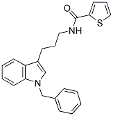 N-[3-(1-BENZYL-1H-INDOL-3-YL)PROPYL]THIOPHENE-2-CARBOXAMIDE Struktur