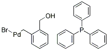 BROMO[(2-(HYDROXY-KAPPAO)METHYL)PHENYLMETHYL-KAPPAC](TRIPHENYLPHOSPHINE)PALLADIUM (II) Struktur