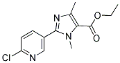 2-(6-CHLORO-PYRIDIN-3-YL)-3,5-DIMETHYL-3H-IMIDAZOLE-4-CARBOXYLIC ACID ETHYL ESTER Struktur