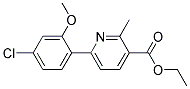 ETHYL 6-(4-CHLORO-2-METHOXYPHENYL)-2-METHYLPYRIDINE-3-CARBOXYLATE Struktur