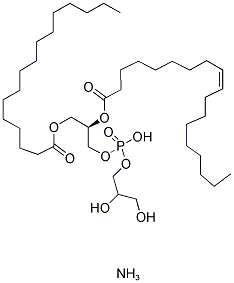 1-PALMITOYL-2-OLEOYL-SN-GLYCERO-3-PHOSPHOGLYCEROL, AMMONIUM SALT Structure