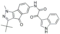 N-(3-(TERT-BUTYL)-1-METHYL-4-OXOINDENO[2,3-D]PYRAZOL-6-YL)-2-INDOL-3-YL-2-OXOETHANAMIDE Struktur