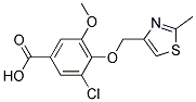 3-CHLORO-5-METHOXY-4-[(2-METHYL-1,3-THIAZOL-4-YL)METHOXY]BENZOIC ACID Struktur