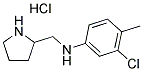 3-CHLORO-4-METHYL-N-(2-PYRROLIDINYLMETHYL)ANILINE HYDROCHLORIDE Struktur