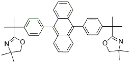 9,10-BIS[4-[2-(4,4-DIMETHYLOXAZOLIN-2-YL)-PROP-2-YL]PHENYL]ANTHRACENE Struktur